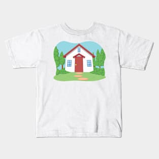 Cute Little House with Garden Kids T-Shirt